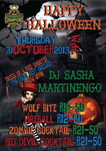 champs halloween flyer
